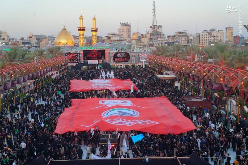 عکس/ دسته عزاداری حشدالشعبی در بین الحرمین