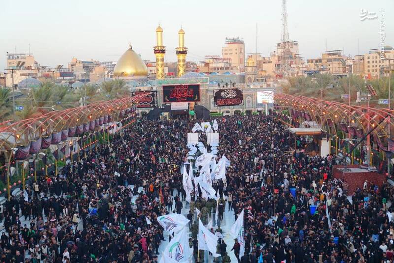 عکس/ دسته عزاداری حشدالشعبی در بین الحرمین