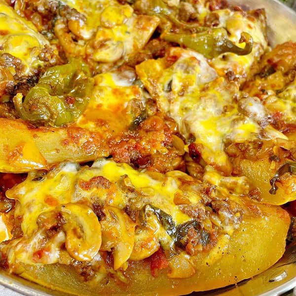 طرز تهیه کدو شکم پر مخصوص با گوشت چرخ کرده و پنیر پیتزا