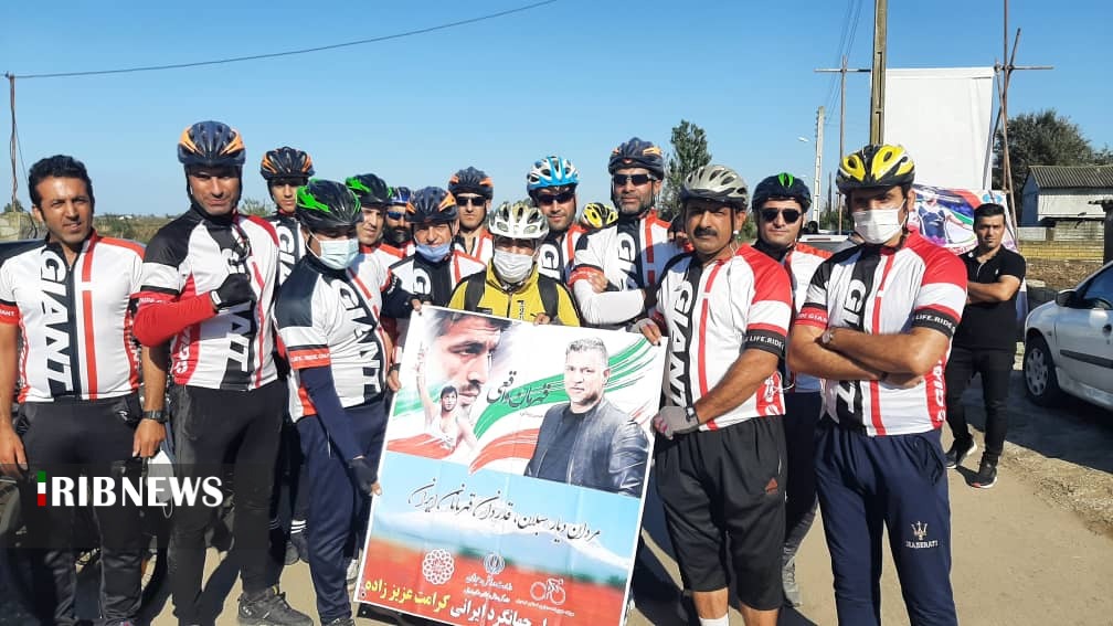 دوچرخه‌سوار اردبیلی پیام قدردانی مردان دیار سبلان را به حسن یزدانی اعلام کرد