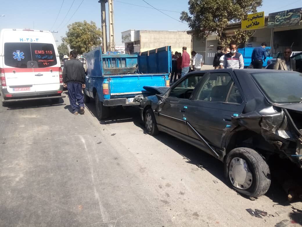 لغزندگی جاده موجب تصادف زنجیرهای در همدان شد