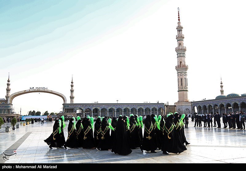 عکس/ صبحگاه مشترک عهد سربازی در مسجد جمکران