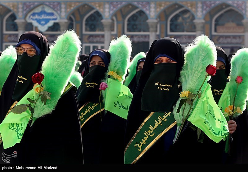 عکس/ صبحگاه مشترک عهد سربازی در مسجد جمکران