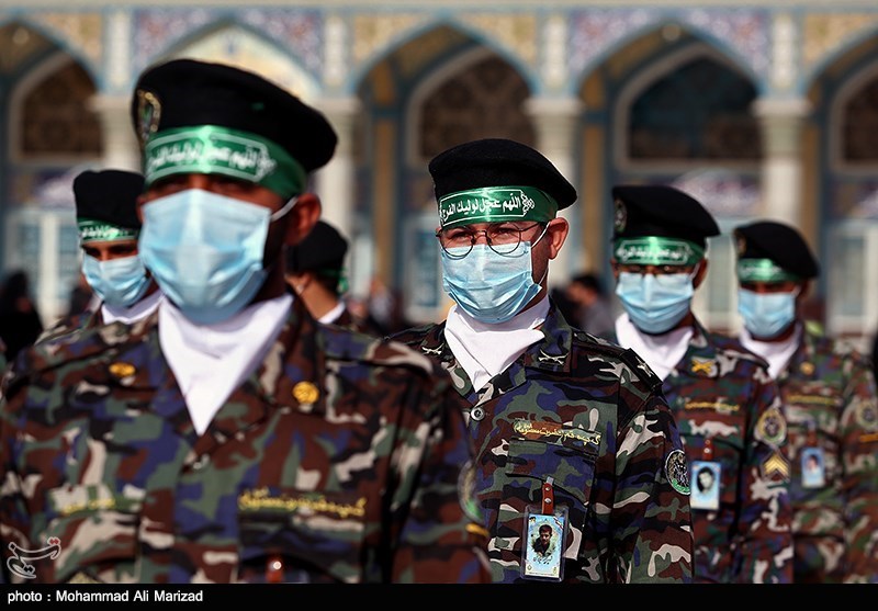 عکس/ صبحگاه مشترک عهد سربازی در مسجد جمکران