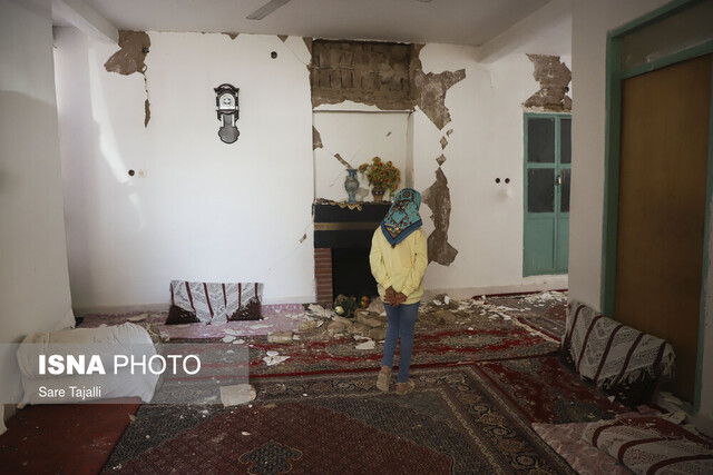 نمایی از مناطق زلزله زده یزدانشهر 