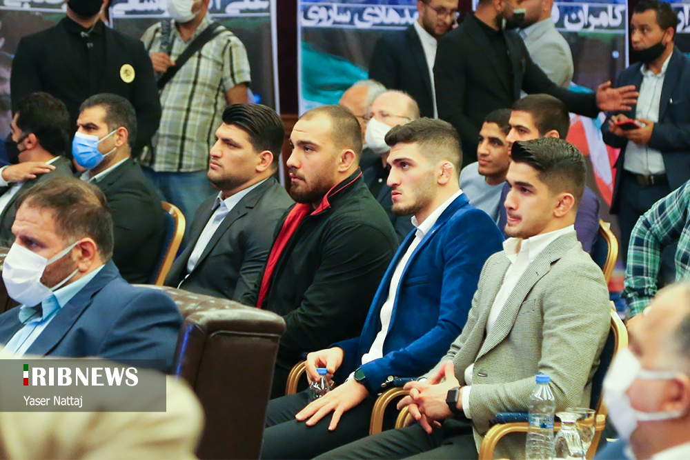 عکس/ مراسم تجلیل از مدال آوران کشتی در بابلسر