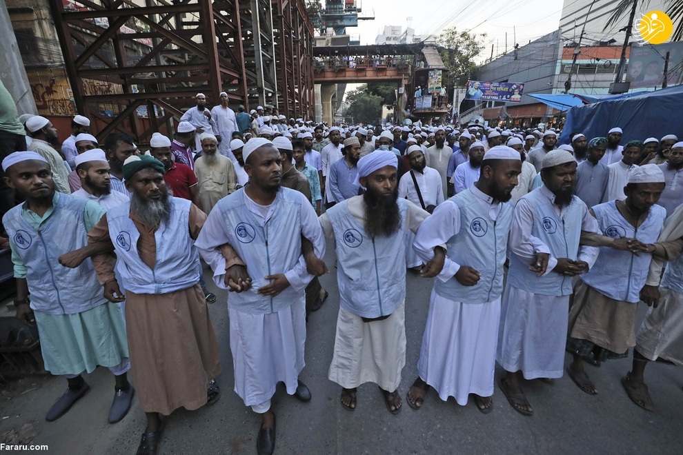 عکس/ سرکوب تظاهرات مسلمانان بنگلادش درپی اهانت به قرآن