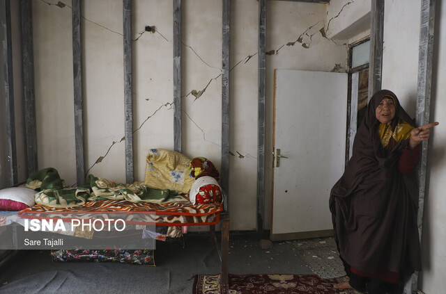 نمایی از مناطق زلزله زده یزدانشهر 