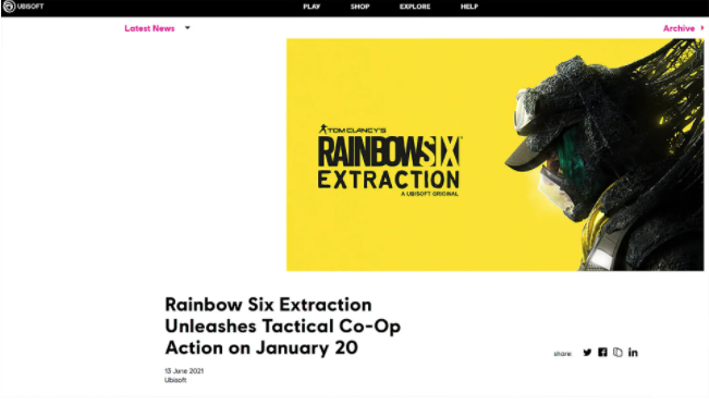 احتمال فاش شدن تاریخ عرضه بازی Rainbow Six Extraction