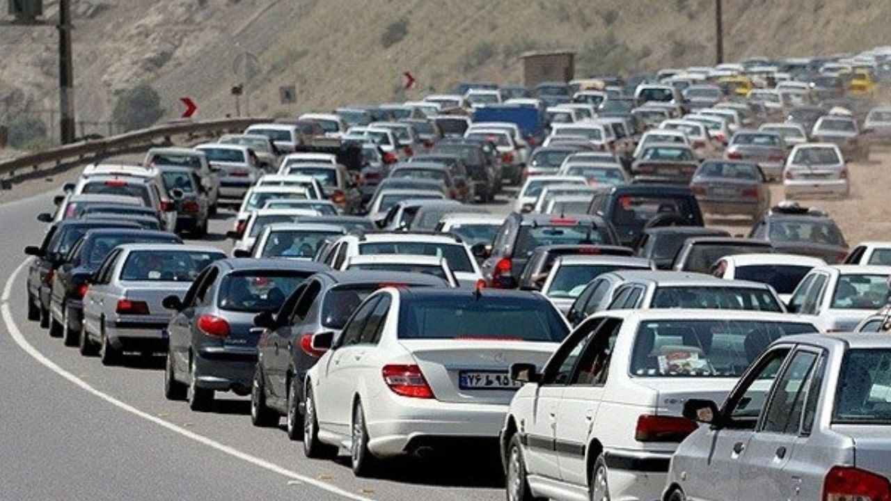 ترافیک سنگین در جاده کرج ـ چالوس