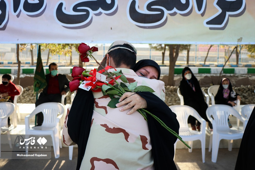 وداع آخر و ادای احترام کارکنان مرزبانی خراسان رضوی به والدینشان