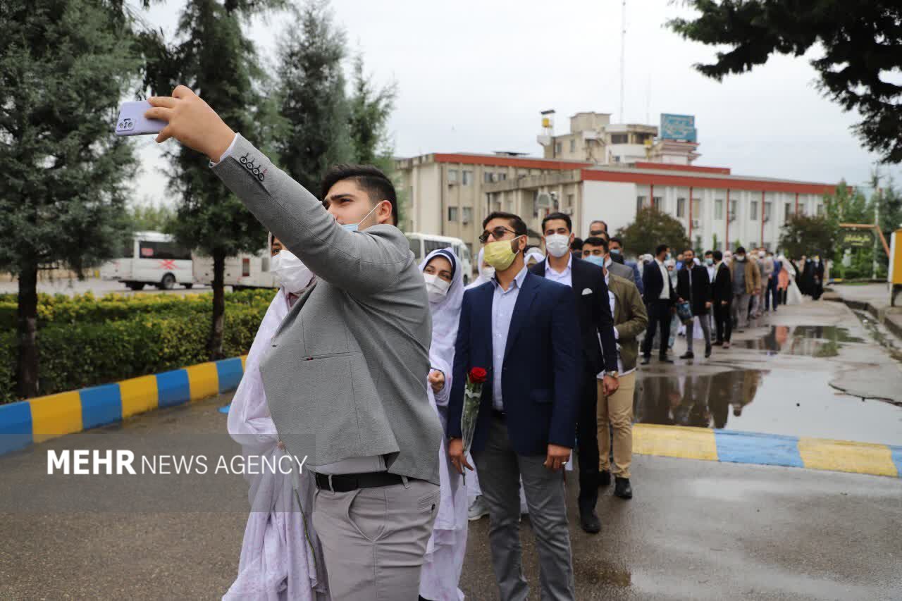 عکس/ جشن ازدواج ۱۱۰ زوج جوان در مازندران