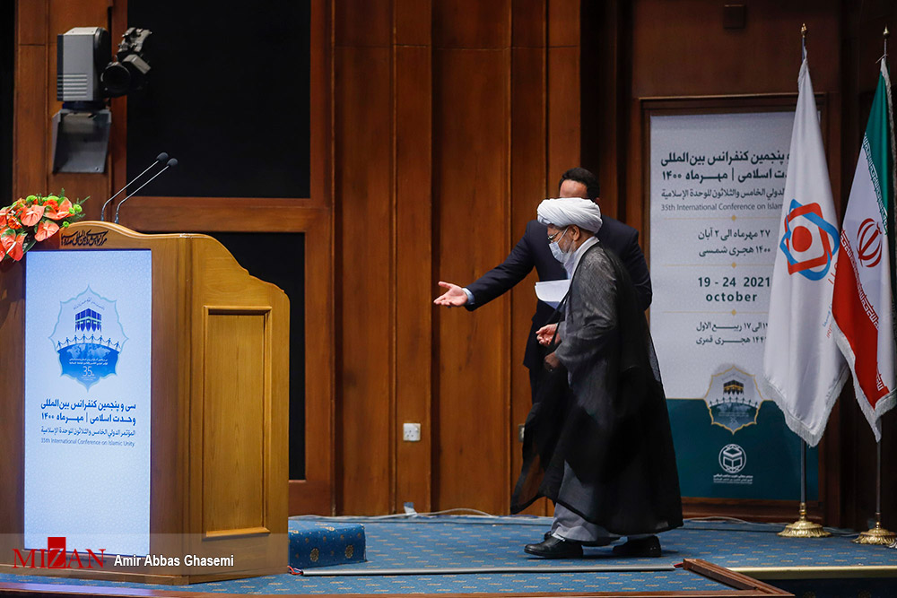 عکس/ حضور قالیباف در مراسم اختتامیه کنفرانس وحدت اسلامی