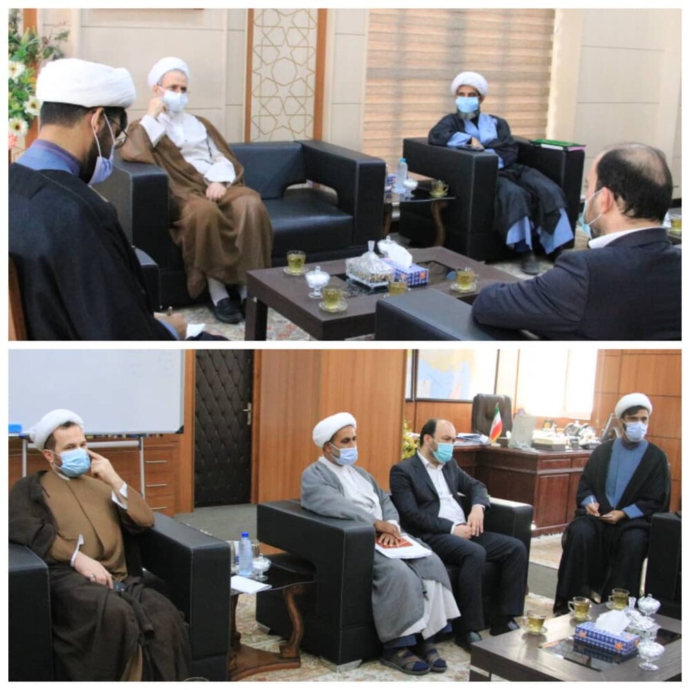 نشست آیت‌الله اعرافی با استاندار هرمزگان