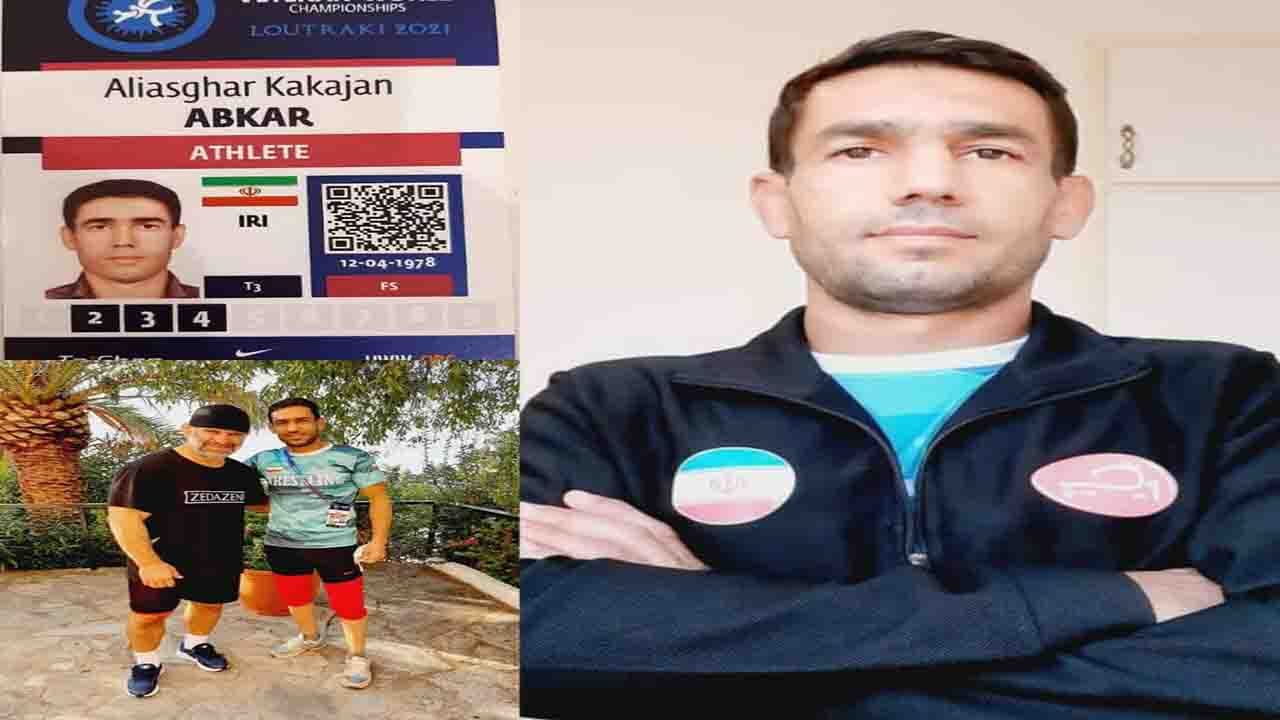 کشتی‌گیر بافتی بر سکوی چهارم جهان