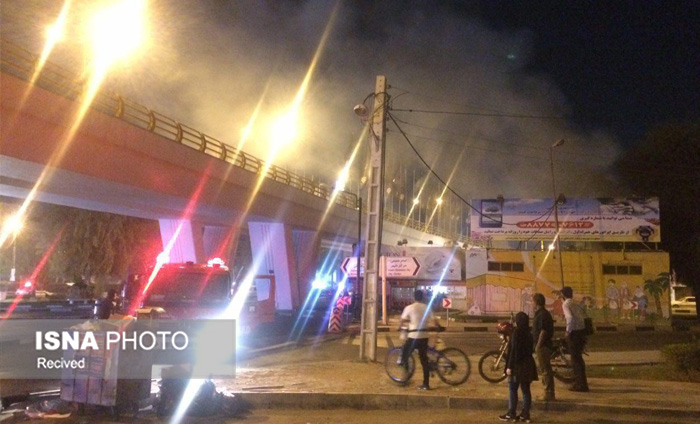 آتش‌سوزی مهیب در پست برق بندرعباس