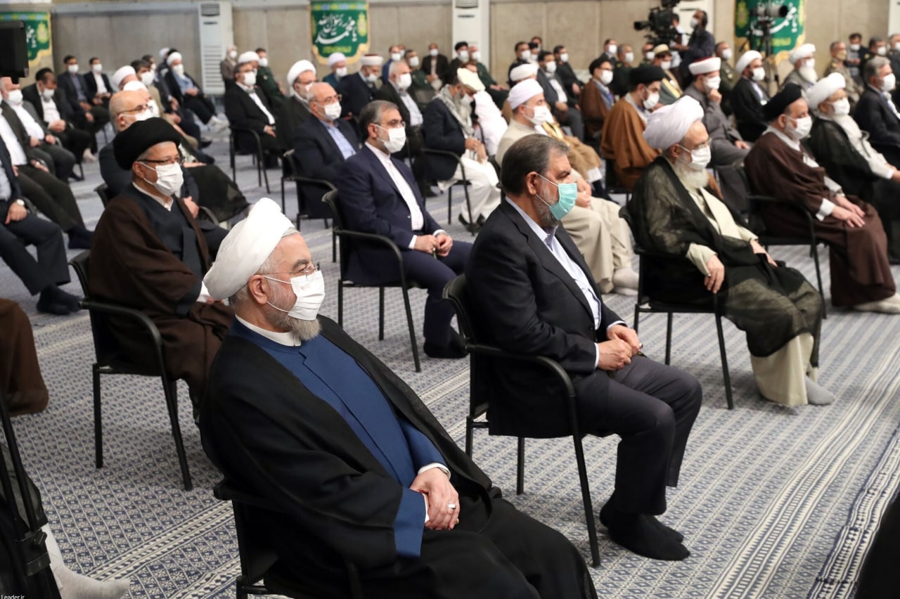 عکس/ حضور روحانی و جهانگیری در دیدار با رهبر انقلاب