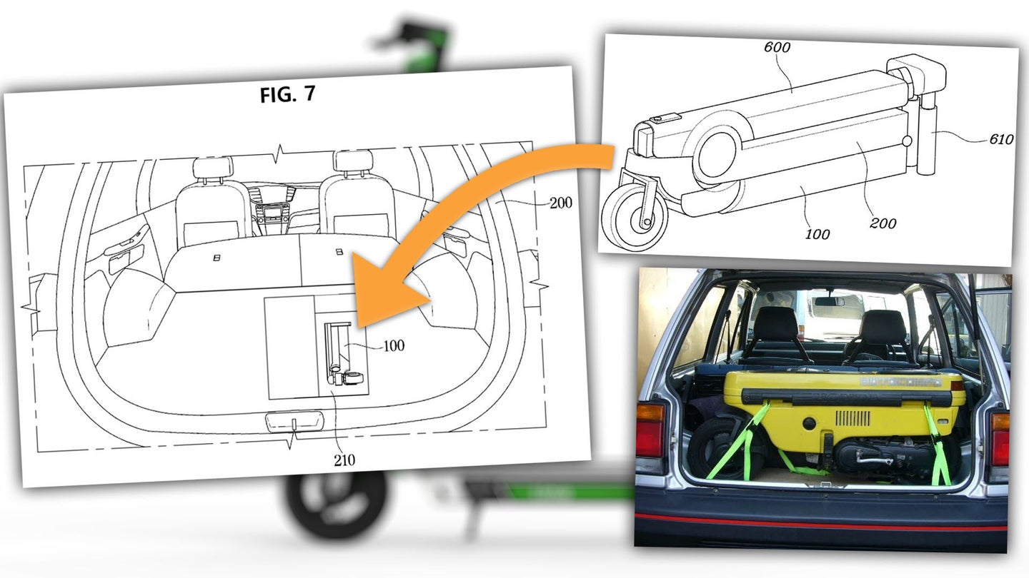 هیوندای و ایده نصب اسکوتر تاشونده در صندوق‌عقب خودرو