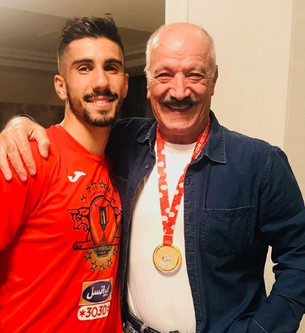 چهره ها/ تبریک بازیگر سابق پرسپولیس به پدر بزرگ هنرمندش