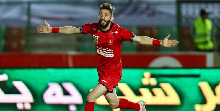 خوشحالی نکردن مهاجم پرسپولیس بعد از زدن گل