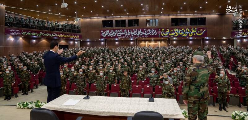 بازدید بشار اسد از دانشکده نظامی دمشق