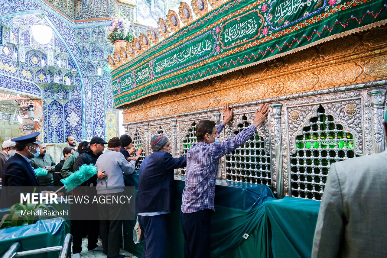 عکس/ آیین خطبه خوانی خادمان به مناسبت ورود حضرت معصومه(س) به قم