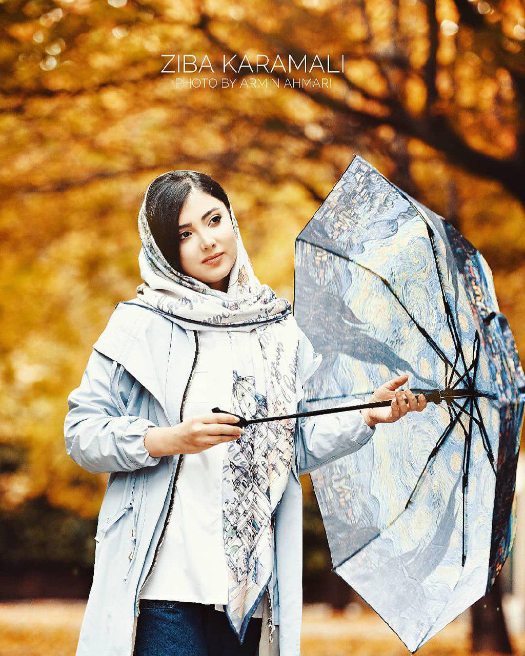 چهره‌ها/ ژست های زیبا کرمعلی در روزهای پاییزی