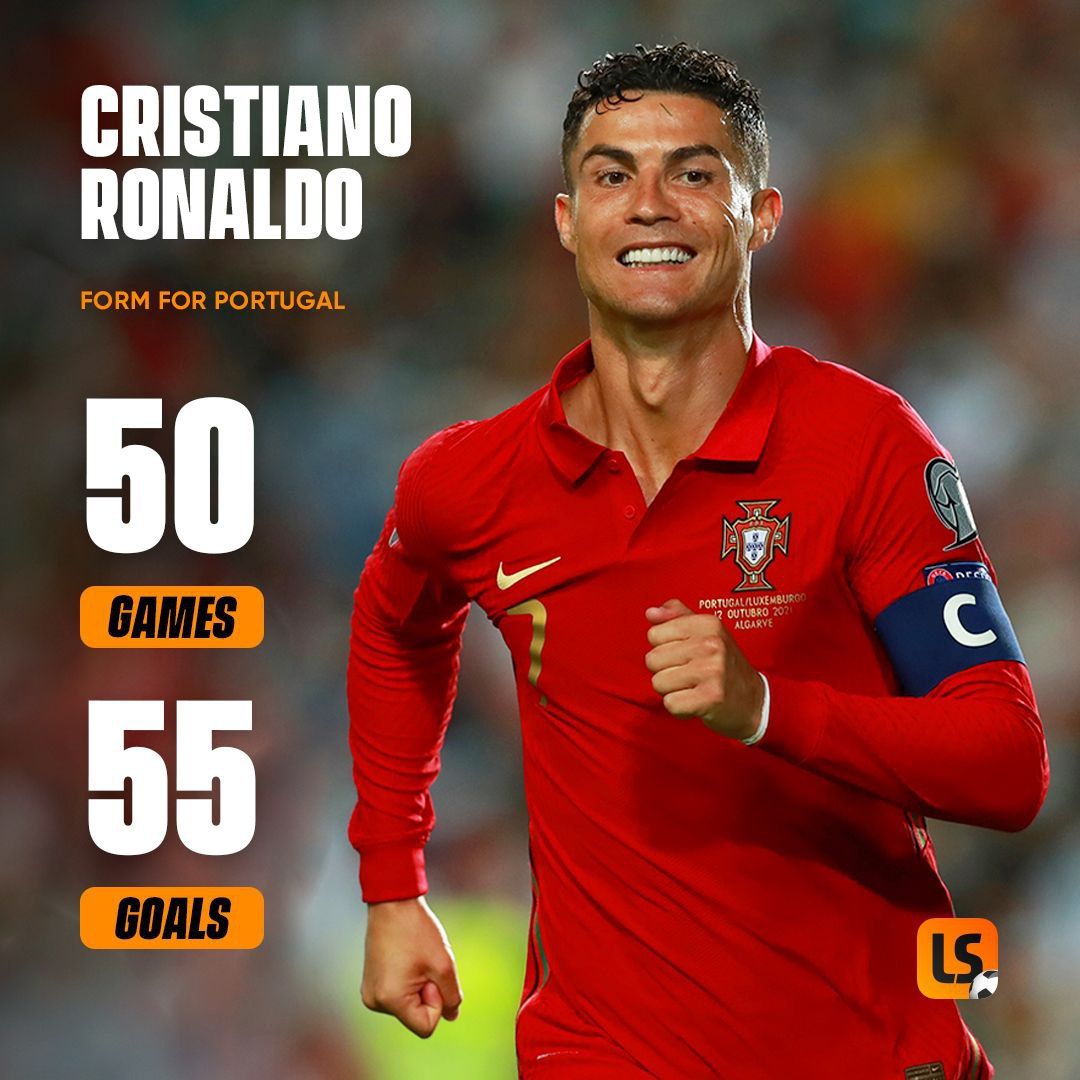 عملکرد کریس رونالدو در تیم ملی پرتغال طی 50 بازی اخیر