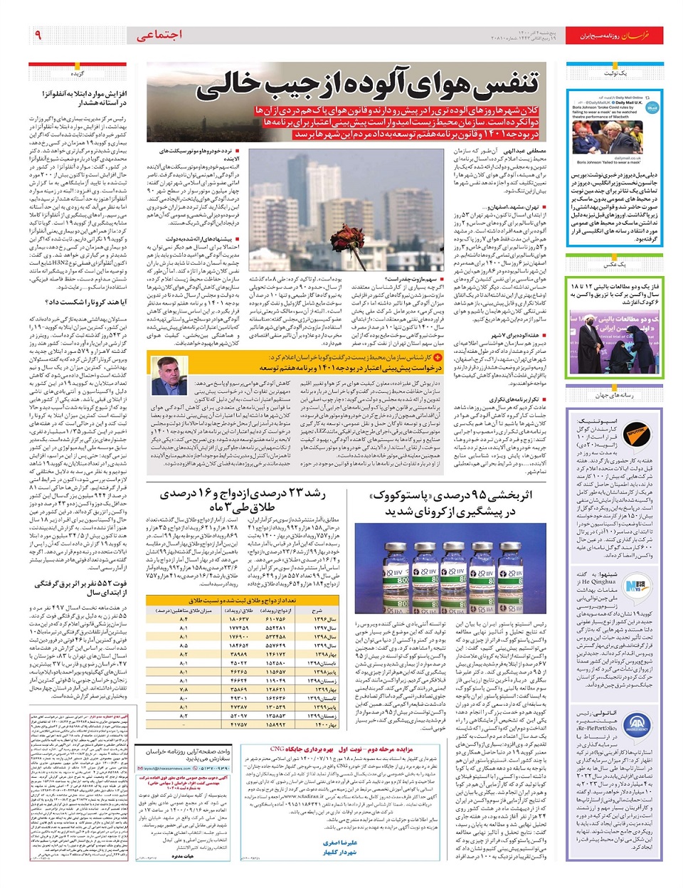 روزنامه خراسان/ از دیوان ابطال؛ از آبفا اصرار
