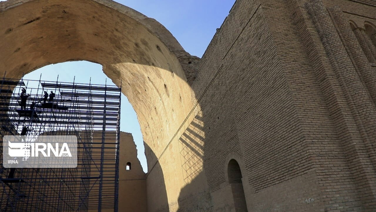 عکس/ مرمت طاق کسری در مدائن