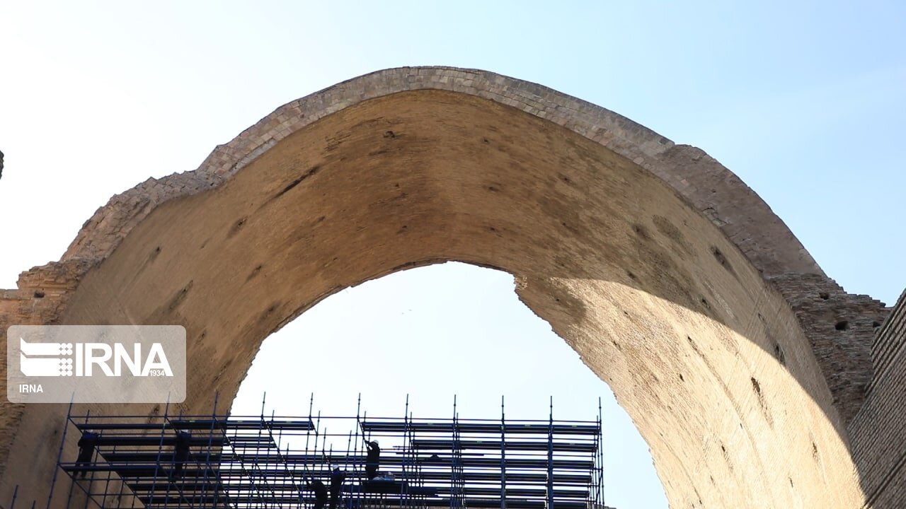 عکس/ مرمت طاق کسری در مدائن