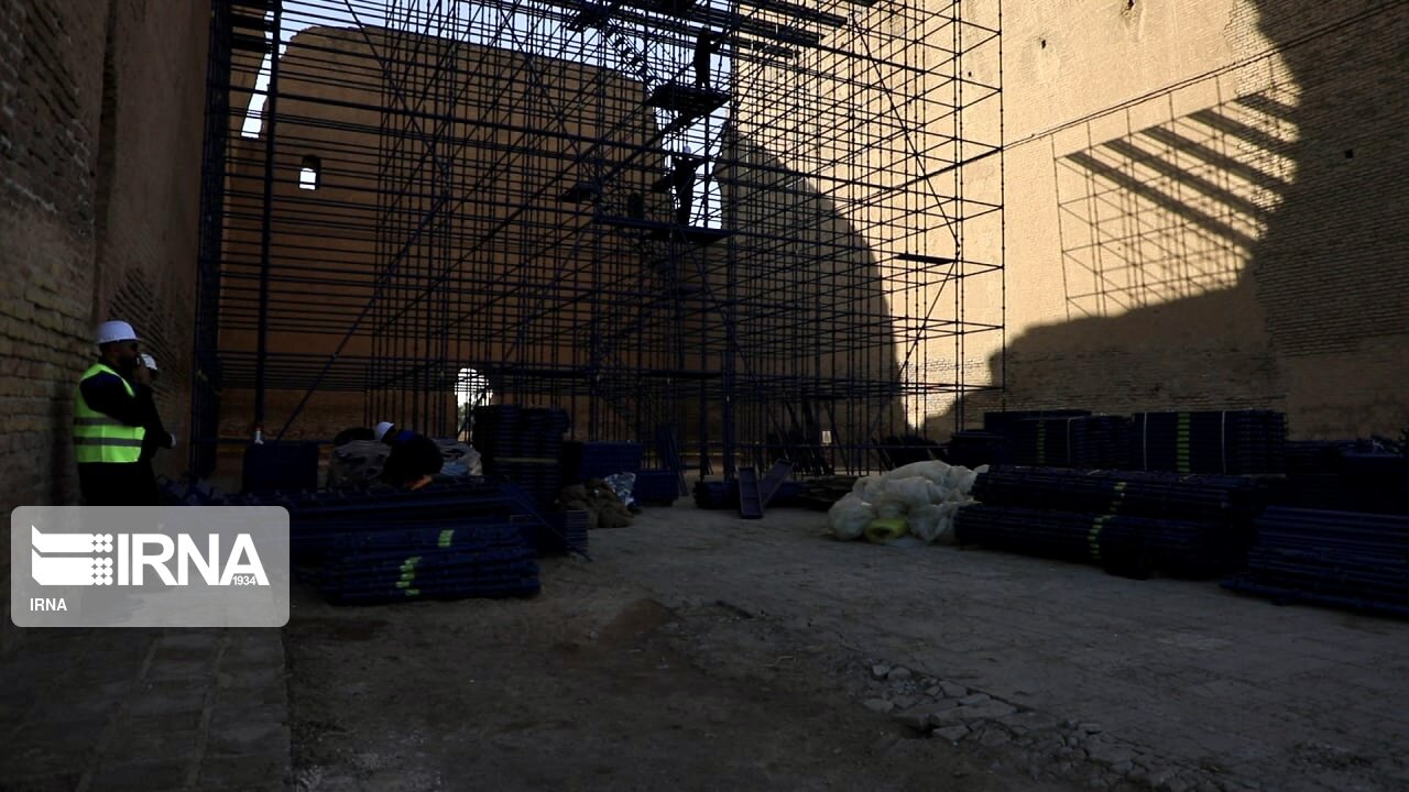 عکس/ مرمت طاق کسری در مدائن