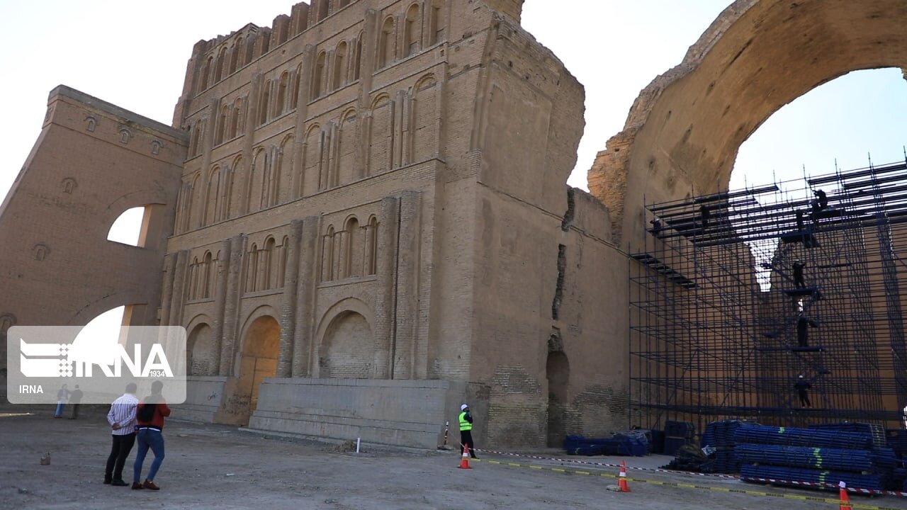 عکس/ مرمت طاق کسری در مدائن