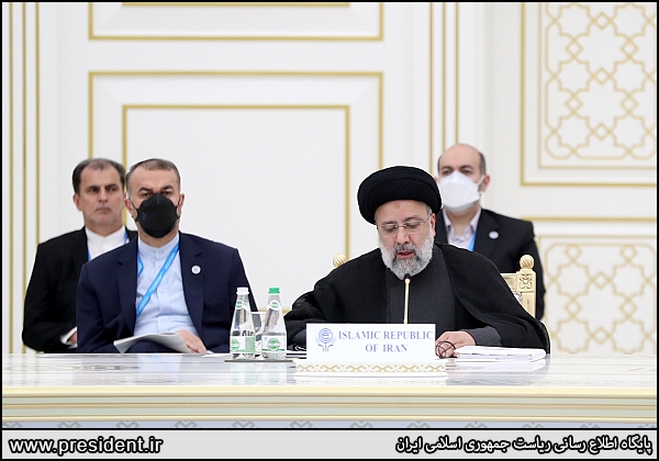 عکس/ سخنرانی آیت الله رئیسی در اجلاس سران اکو