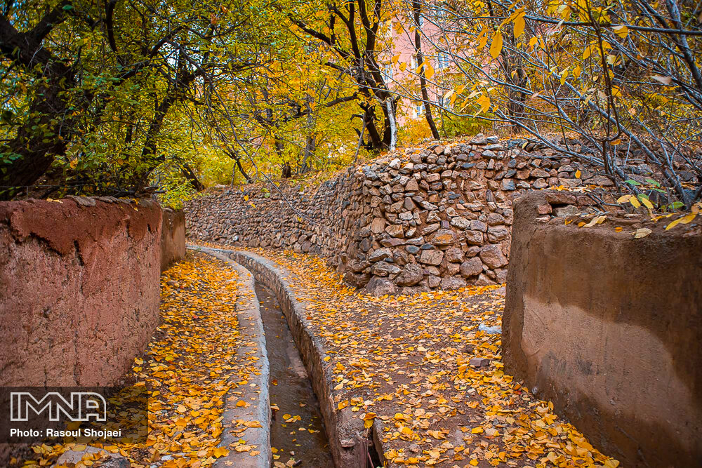 عکس/ پاییز طلایی در «روستای ابیانه» اصفهان