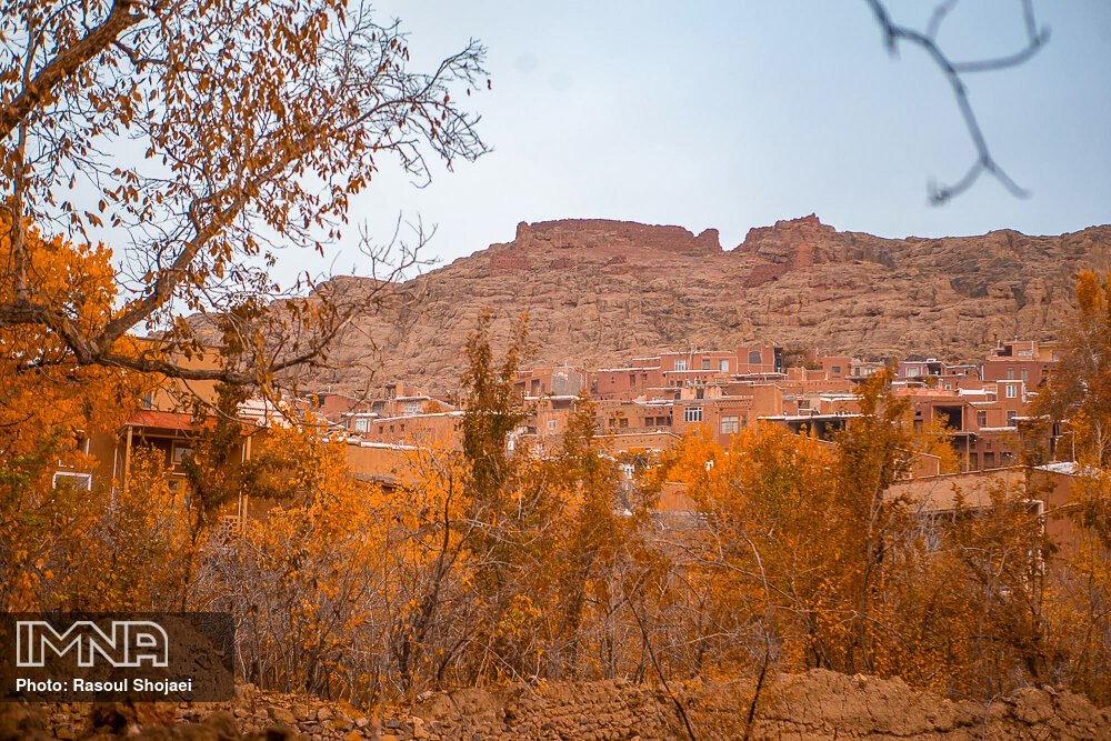 عکس/ پاییز طلایی در «روستای ابیانه» اصفهان