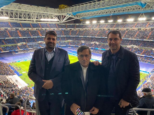 نماینده تهران، تماشاگر دیدار رئال مادرید و سویا در اسپانیا