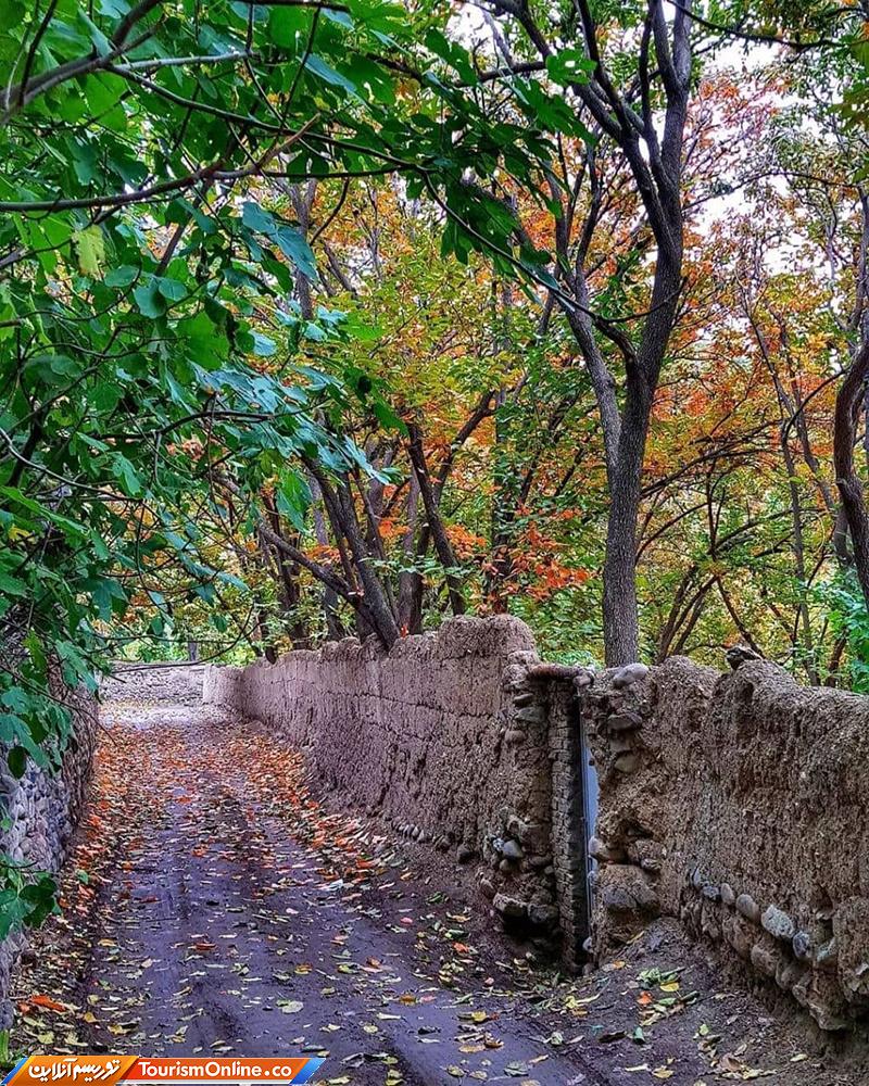 کوچه باغ های پاییزی روستای کن تهران