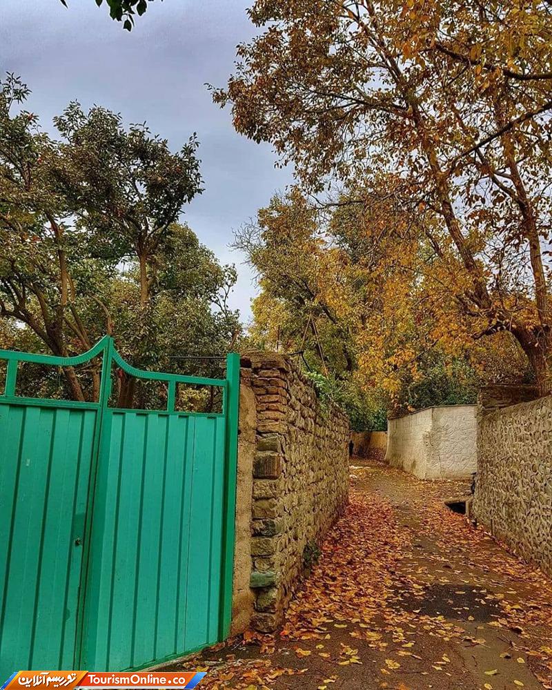 کوچه باغ های پاییزی روستای کن تهران