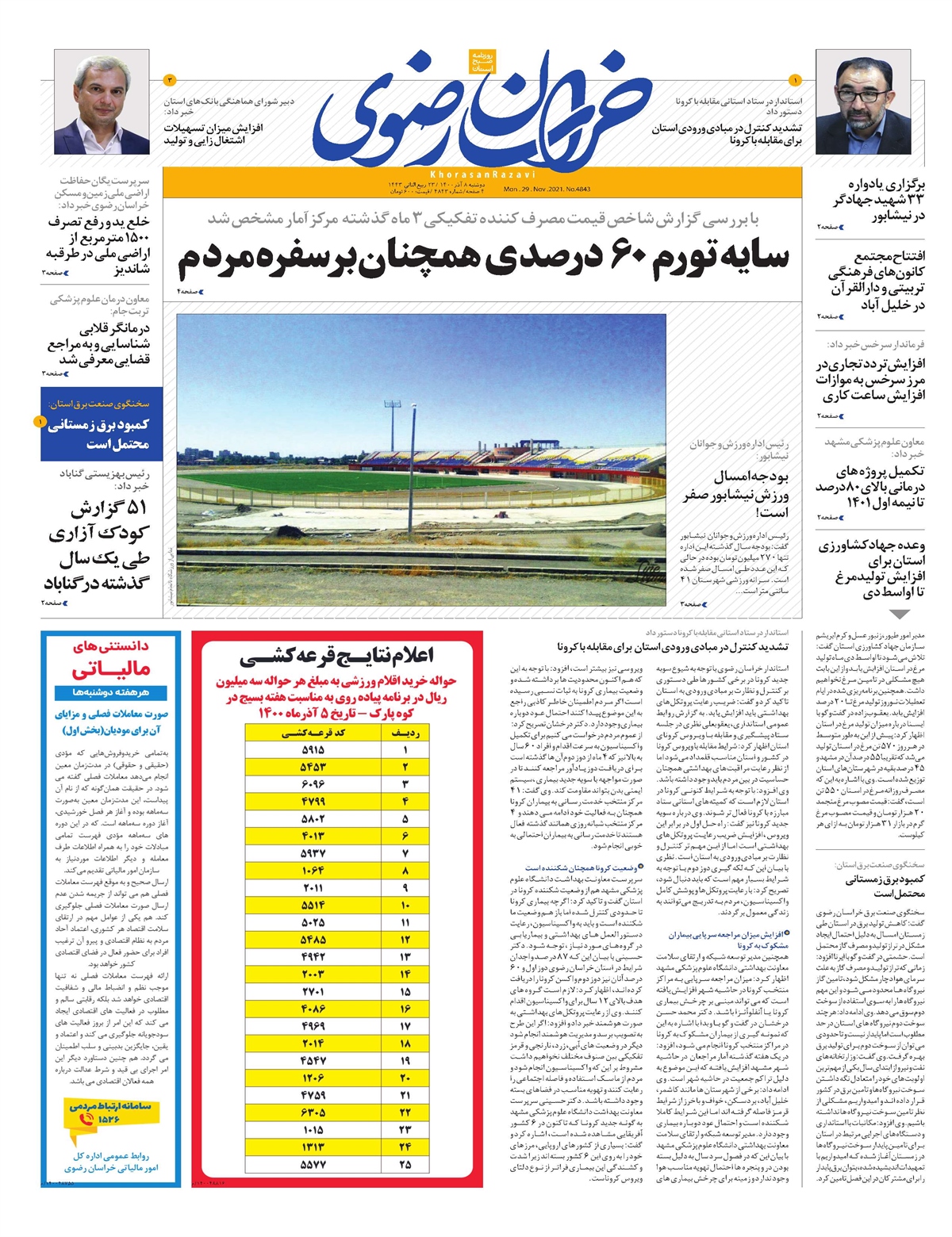 روزنامه  خراسان رضوی