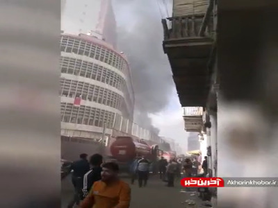 آتش‌سوزی گسترده در انبارهای پارچه در بغداد