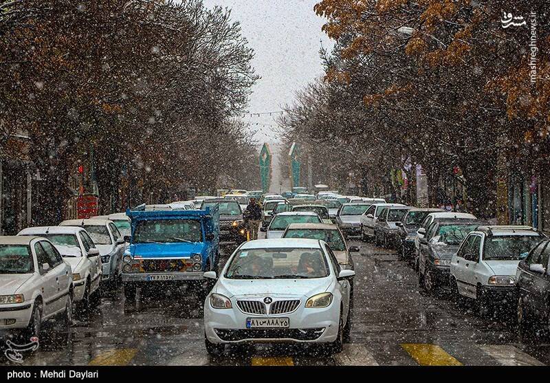 بارش شدید برف در اهر تبریز