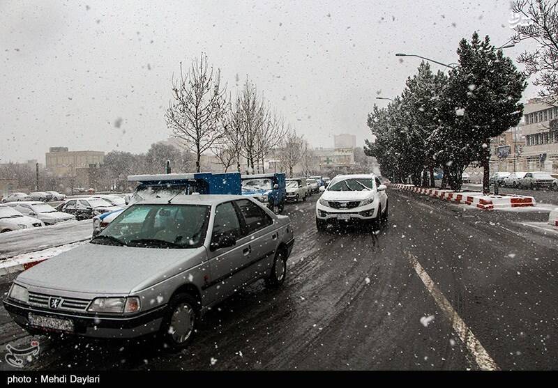بارش شدید برف در اهر تبریز