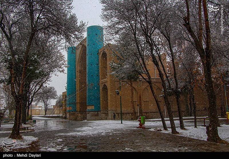 بارش شدید برف در اهر تبریز