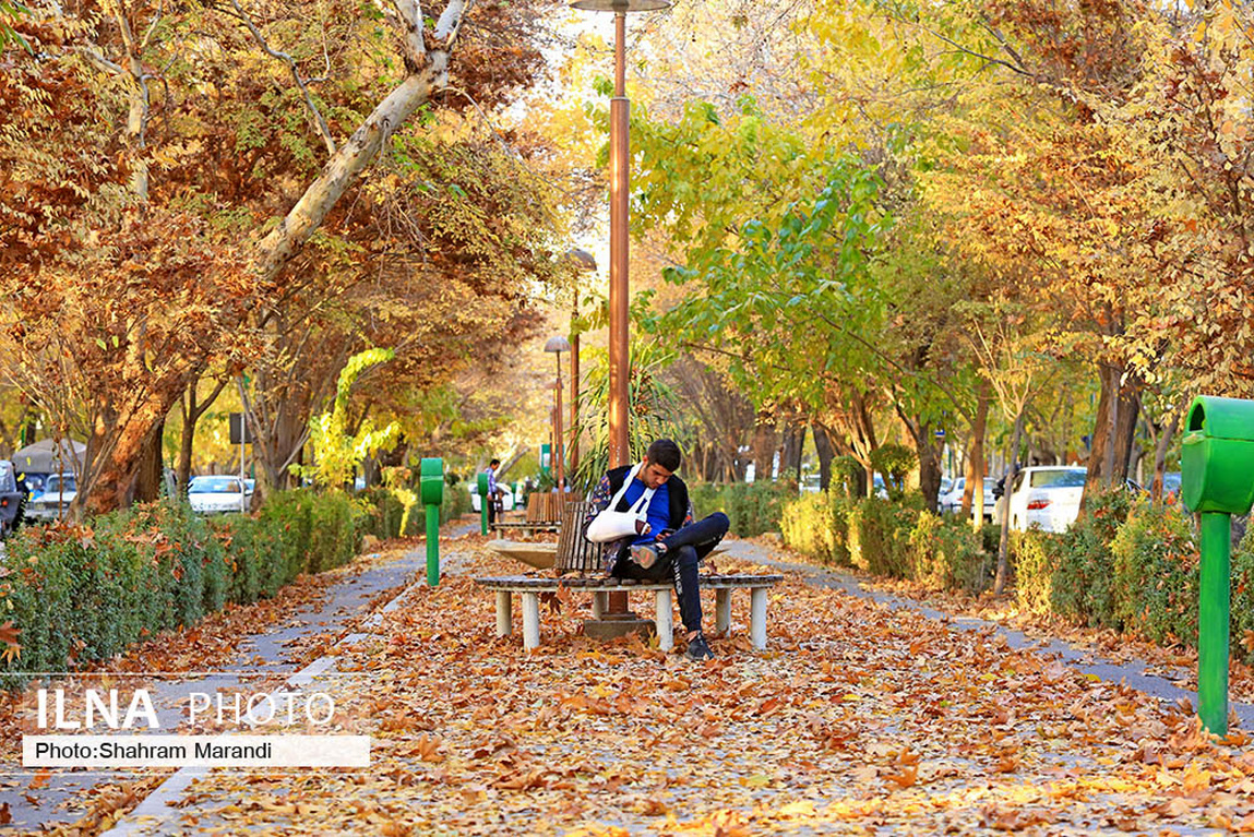 پاییز در چهار باغ اصفهان 