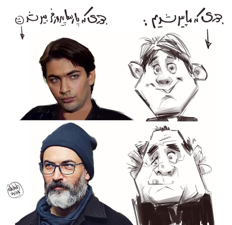 کاریکاتور/ چرا پارسا پیروزفر پیر نمی‌شه!