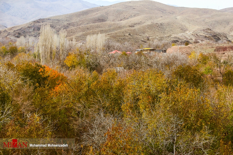 طبیعت پاییزی روستای قاهان در قم