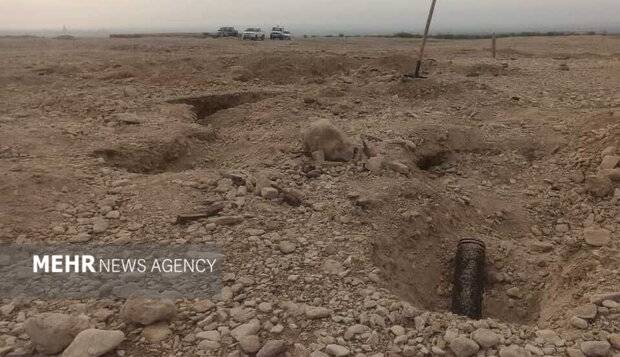 پیدا شدن گلوله توپ ۱۰۷ و مهمات جنگی در منطقه آبگرم دهلران