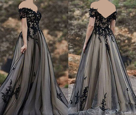 نمونه هایی از مدل لباس فرمالیته عروس مشکی