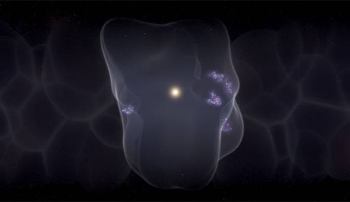 زمین در مرکز یک حباب ستاره ساز به عرض 1000 سال نوری است